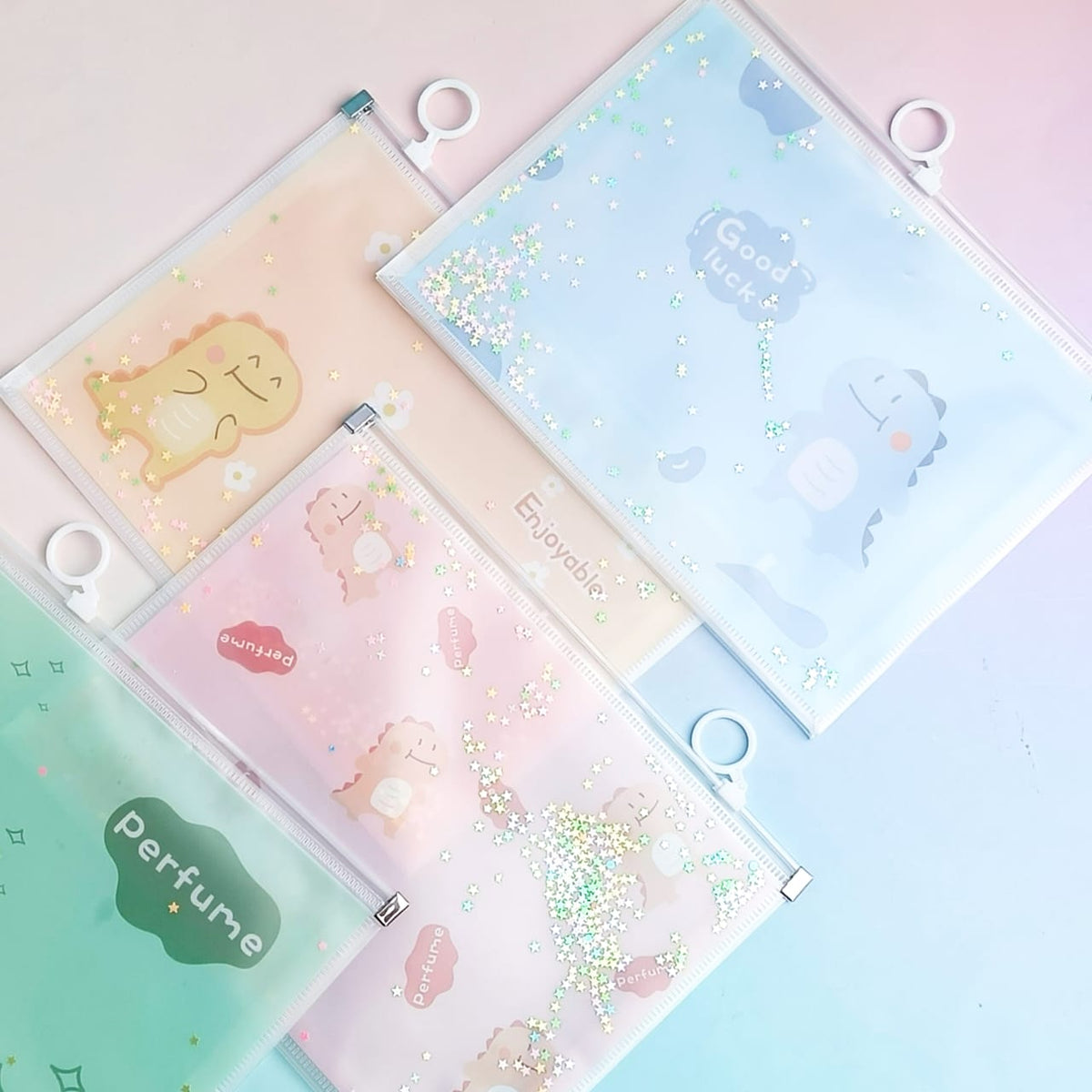 Good Luck Dino Transparent -  Document Pouch