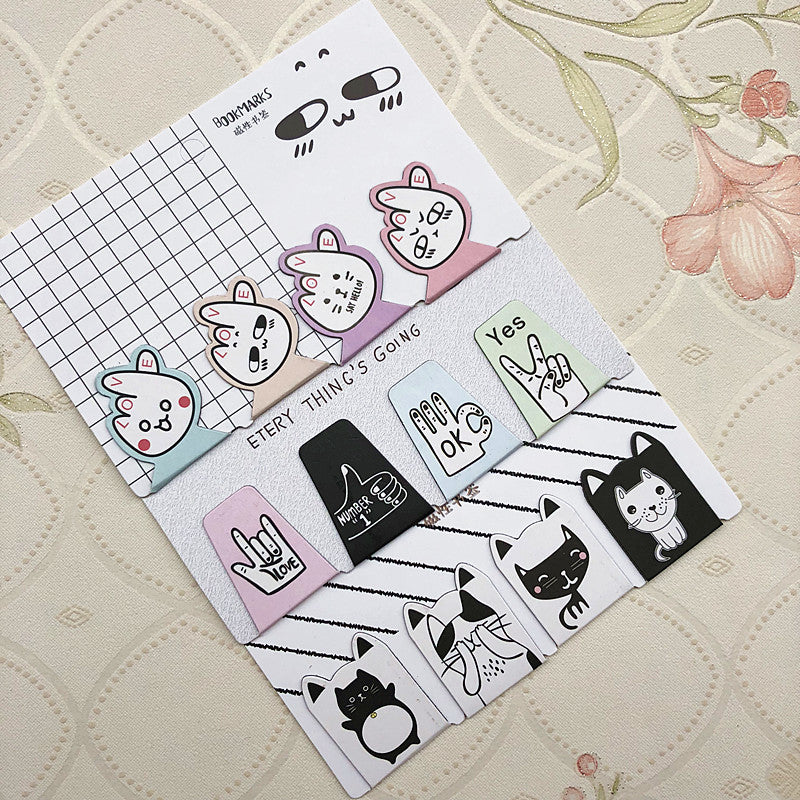 Cool Cat Magnetic Style 1 - Bookmark Set Of 4