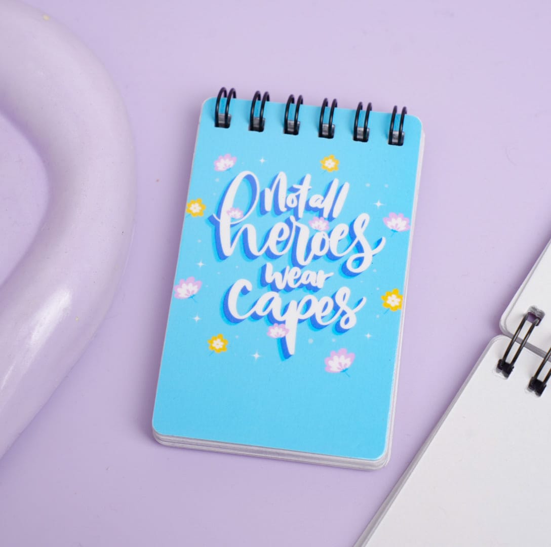 Not All Heroes Wear Capes Blue - Mini Notepad