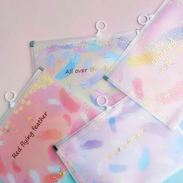 Dream Feather Transparent - Document Pouch