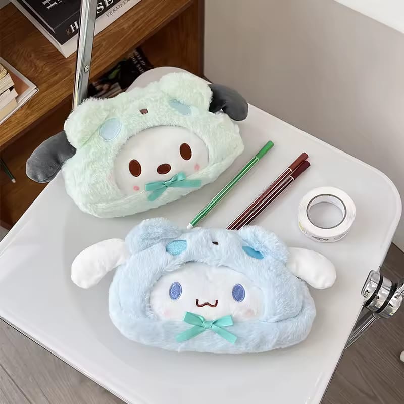 Sanrio Characters Pochacco Fluffy - Large Pouch