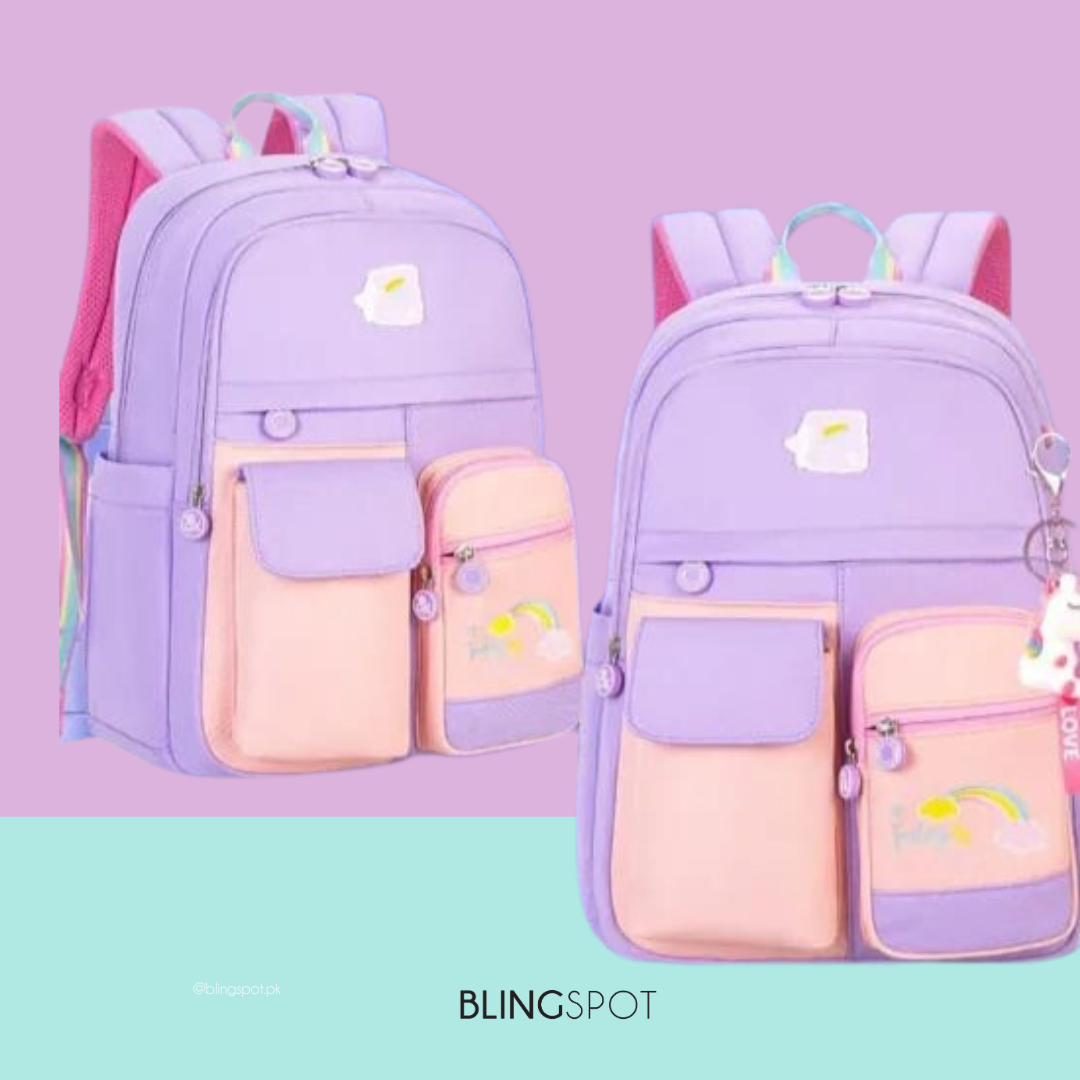 Purple  & Peach Unicorn - Backpack