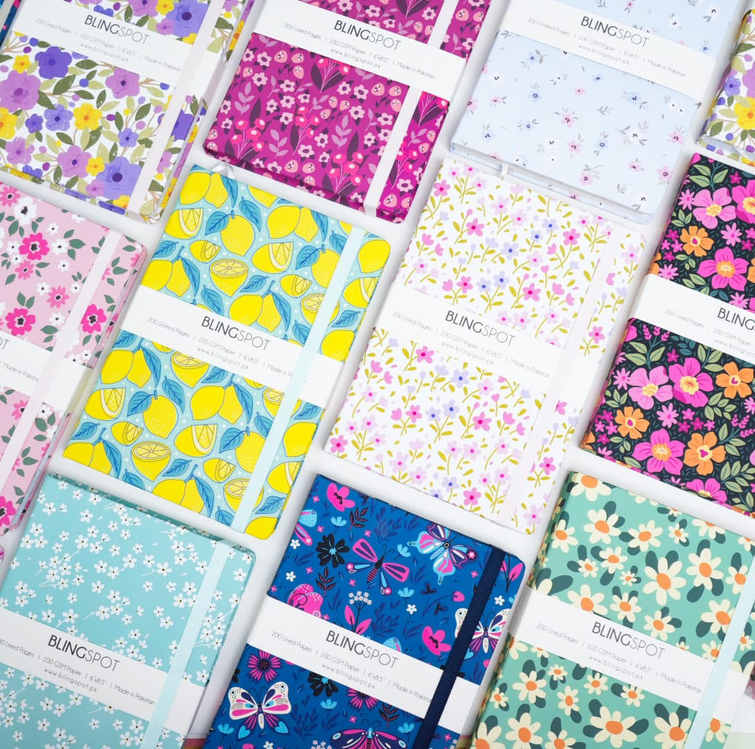 Funky Florals - Dotted & Lined Journal