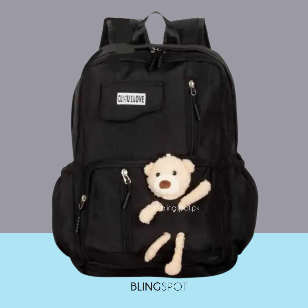 Cute Bear Black - Backpack