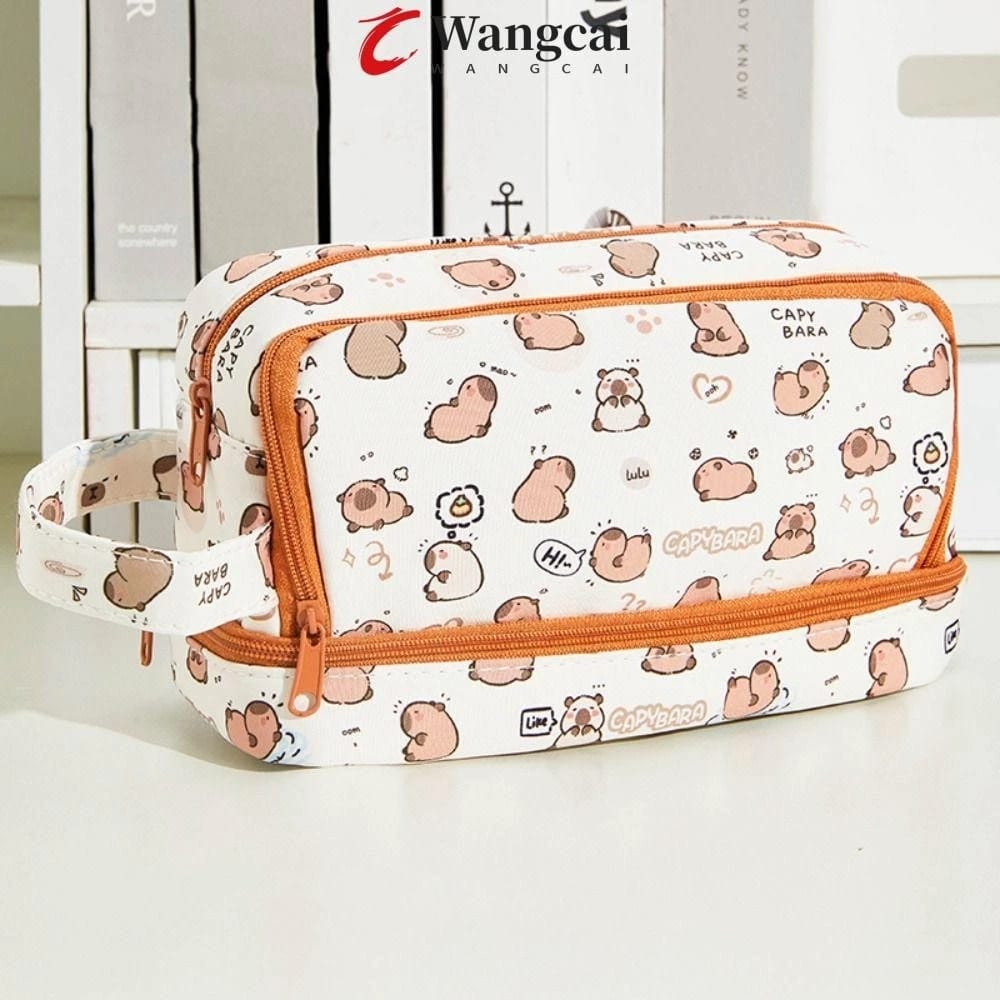 Kawai Animal Stationery Organizer Brown - Zipper Pouch