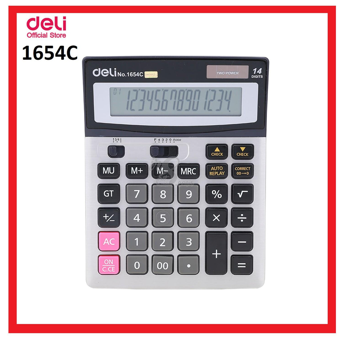 Deli Core 12 Digit Two Power Calculator