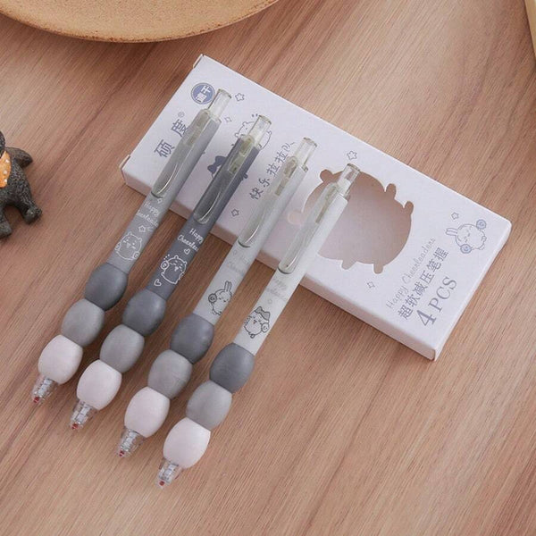 Happy Cheerleaders Soft Grip  - Press Gel Pen Set of 4