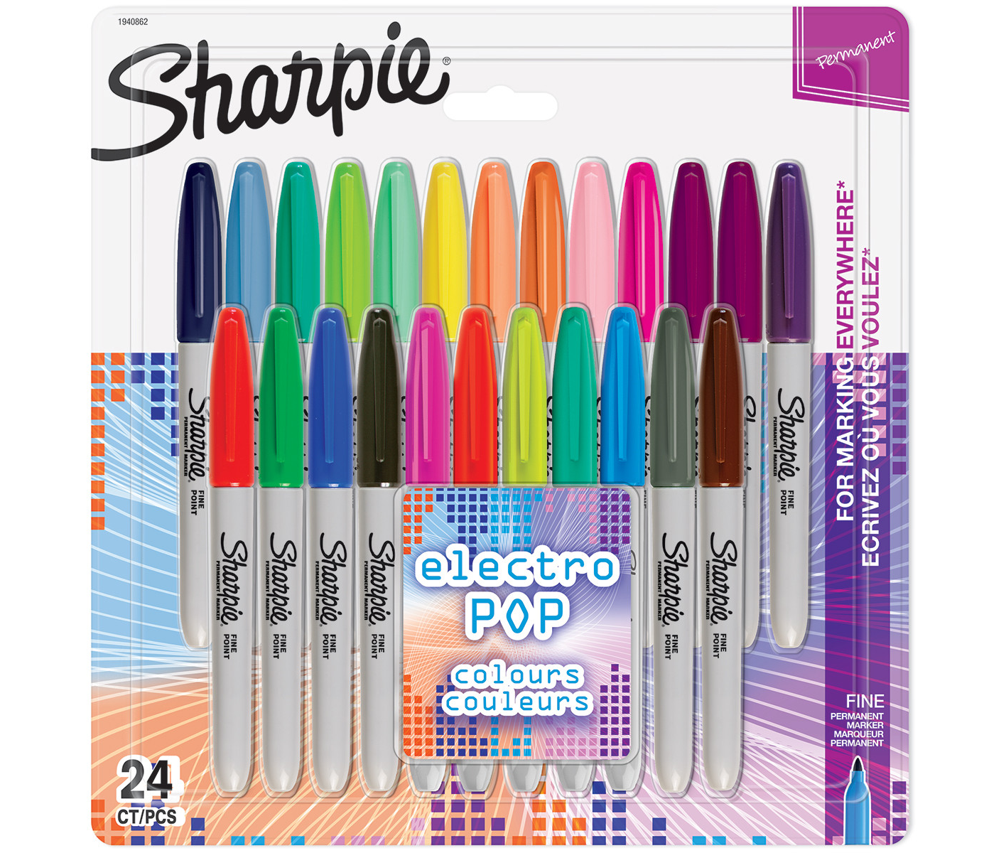 Sharpie Electro Marker – Assorted Color Marker Set Of 24