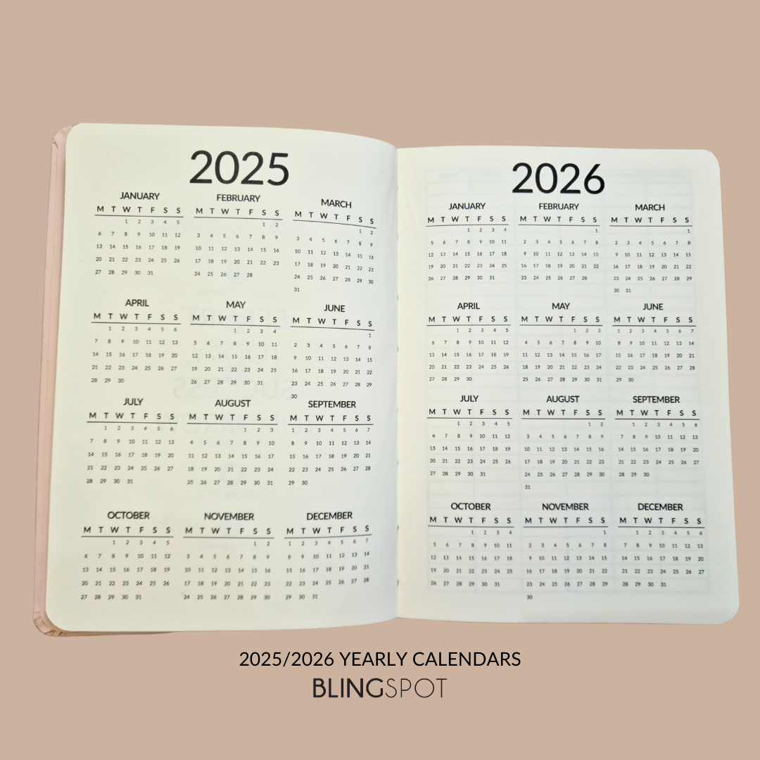 Latte - 2025 DATED YEARLY PLANNER