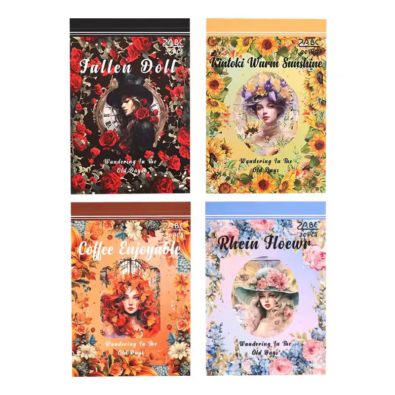 Wondering In The Old Days Notepad  - Stickers Pages Set Of 20