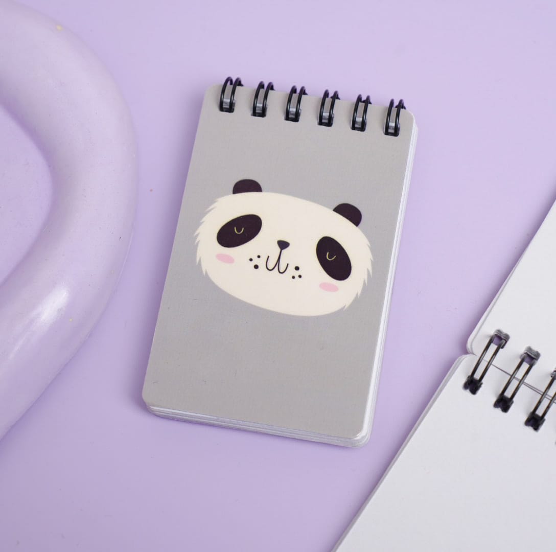 Cute Panda Face - Mini Notepad