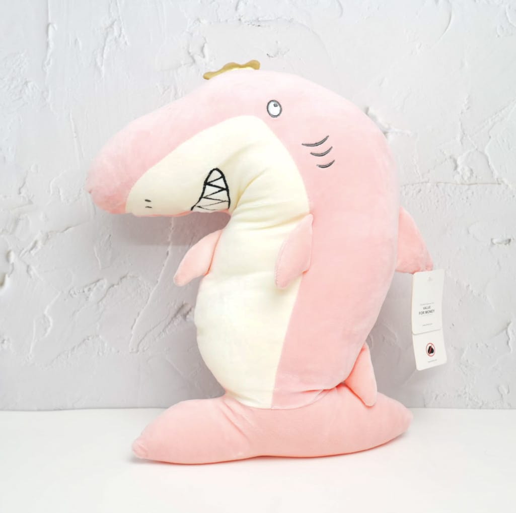 Pink Queen Shark FIsh  - Plushie Soft Toy