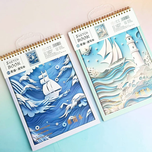 Adventure Sea Boat Gold Foiled - Sketch Book 1