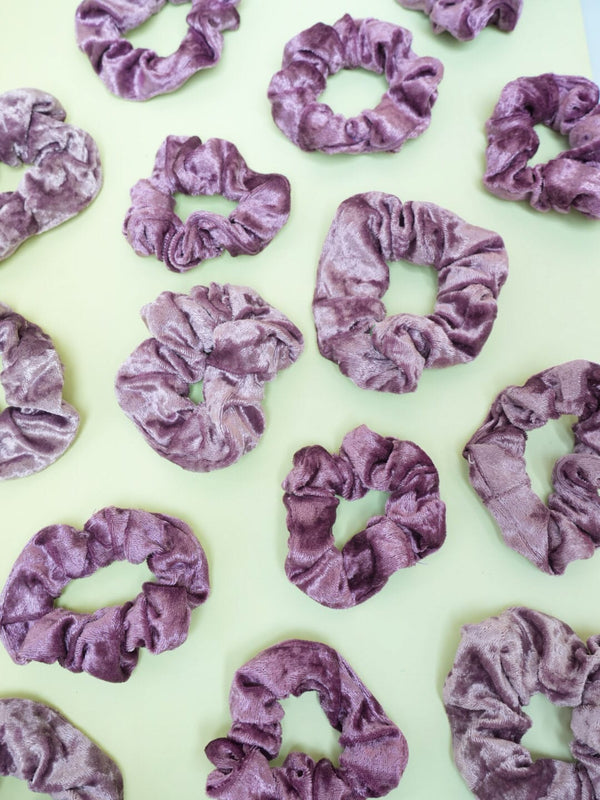 Shiny Velvet Series Grape Purple - Hair Scrunchie