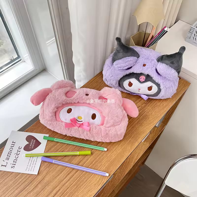 Sanrio Characters Pochacco Fluffy - Large Pouch