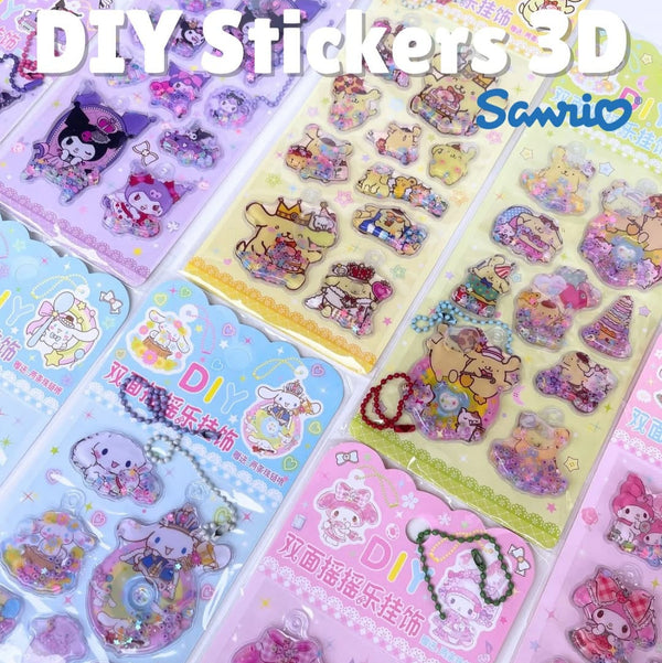 Sanrio Character Water Filled - Diy Sticker