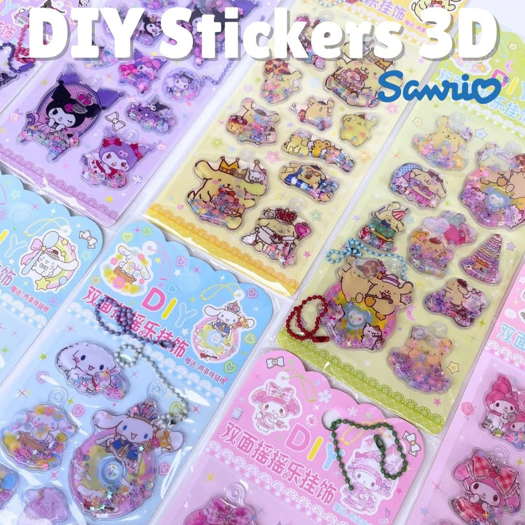 Sanrio Character Water Filled - Diy Sticker