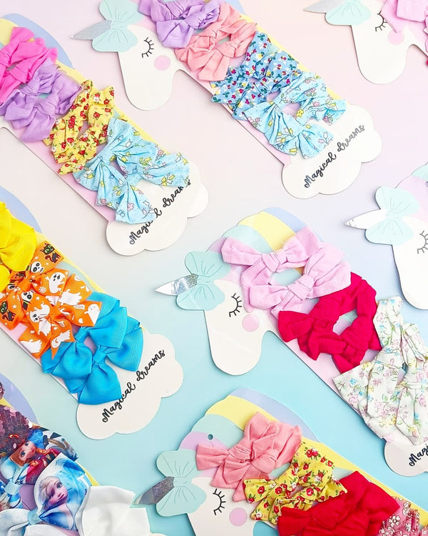 Unicorn & Mix Bow Series - Hair Clip Set of 6
