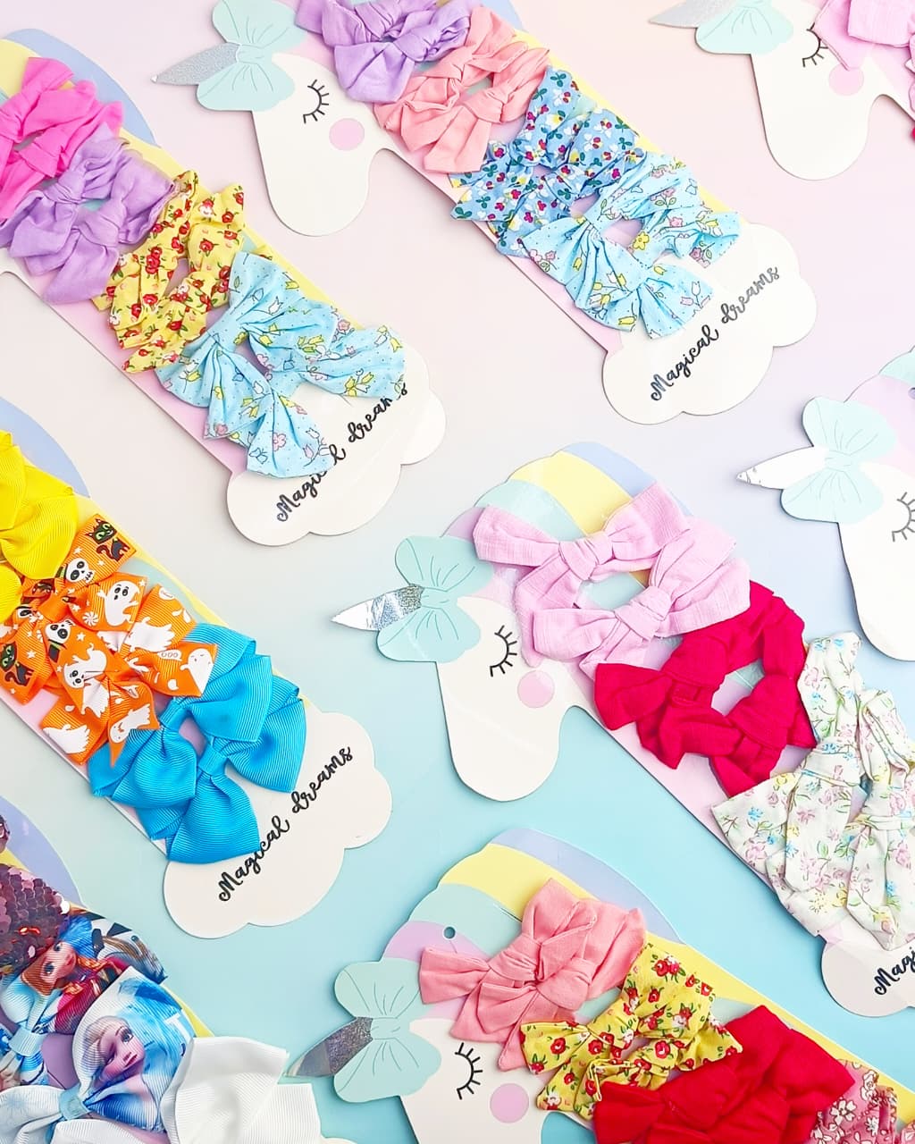 Unicorn &amp; Mix Bow Series - Hair Clip Set of 6