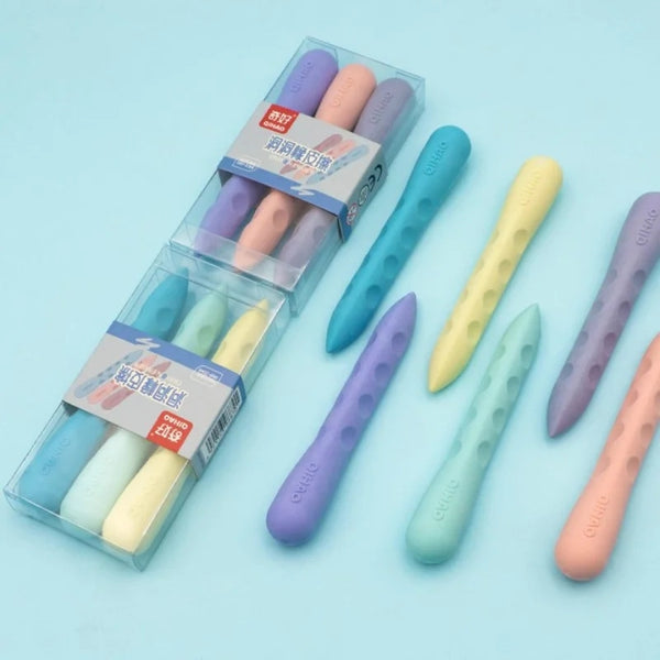 Mini Crayon Shape - Eraser Set Of 3