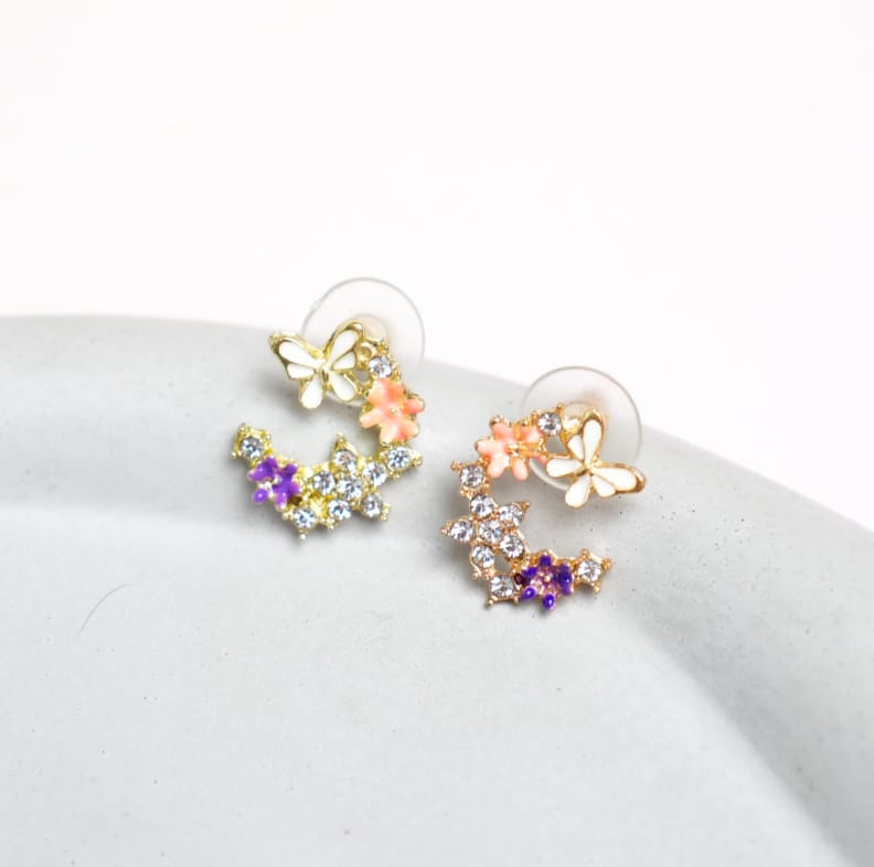 Floral Butterfly - Earrings Style 1