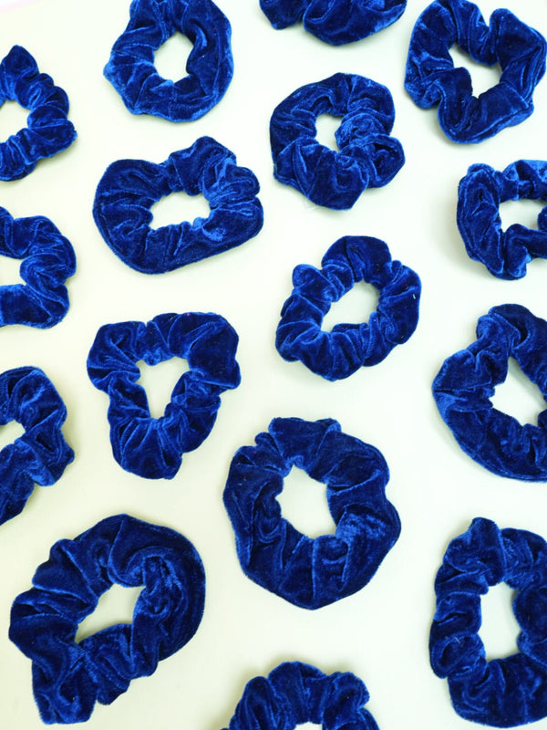 Shiny Velvet Series Galaxy Blue  - Hair Scrunchie