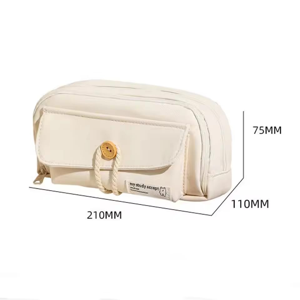 Study Hard Series Stationery Organizer Blue - Zipper Pouch