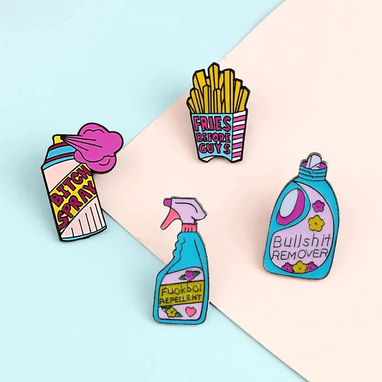 Fries Before Guys  - Enamel Pin