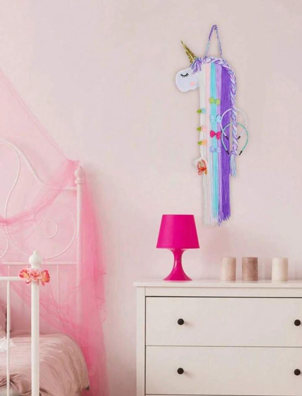 Magical Unicorn - Hair Accessories Organizer / Dream Catcher - Style 1