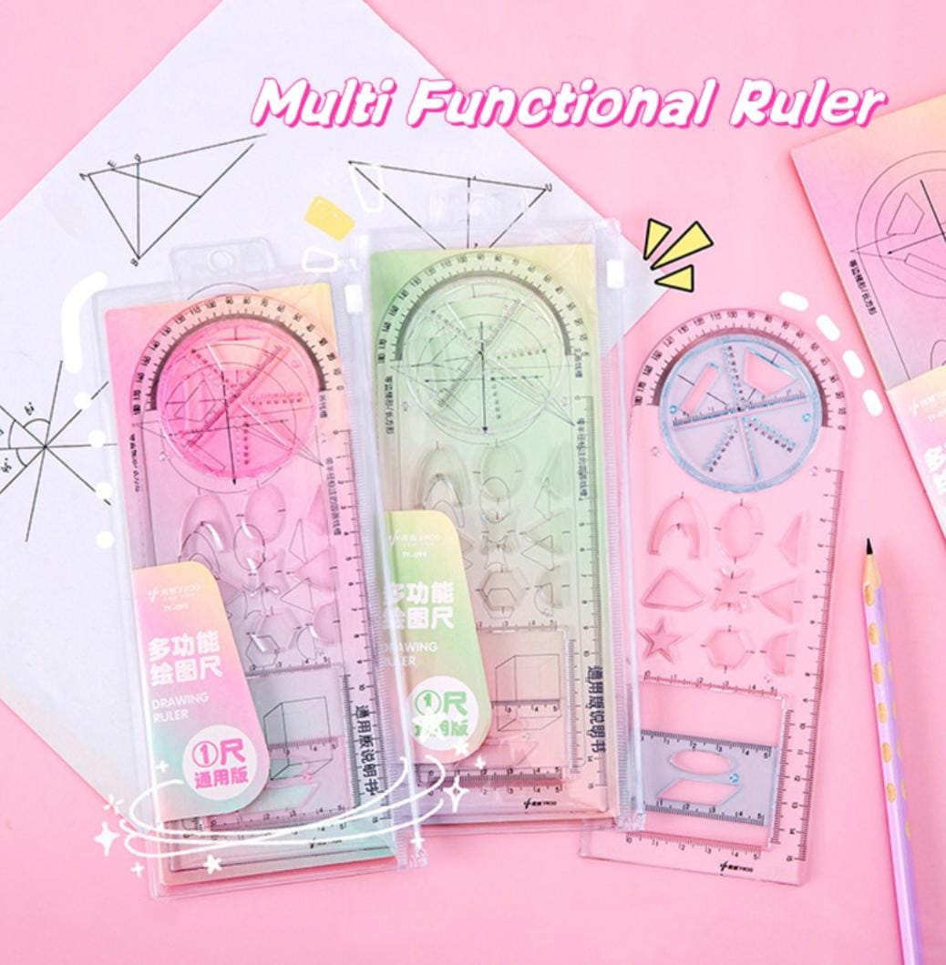 Multifunction Rotary Geometric Drawing Ruler ( 360' ) – The Blingspot ...
