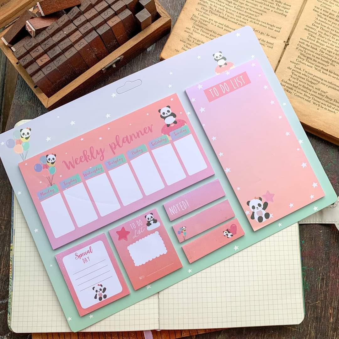 Weekly Planner & To Do List Sticky Note Set Of 7 - Style 2