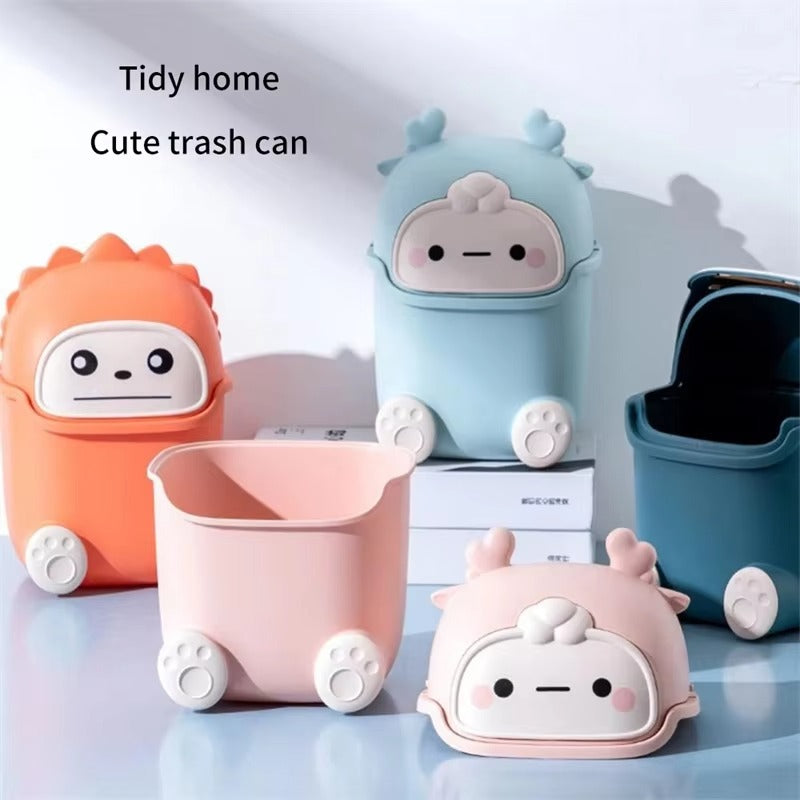 Dino Blue Green Shade - Desk Organizer / Desktop Paper Basket