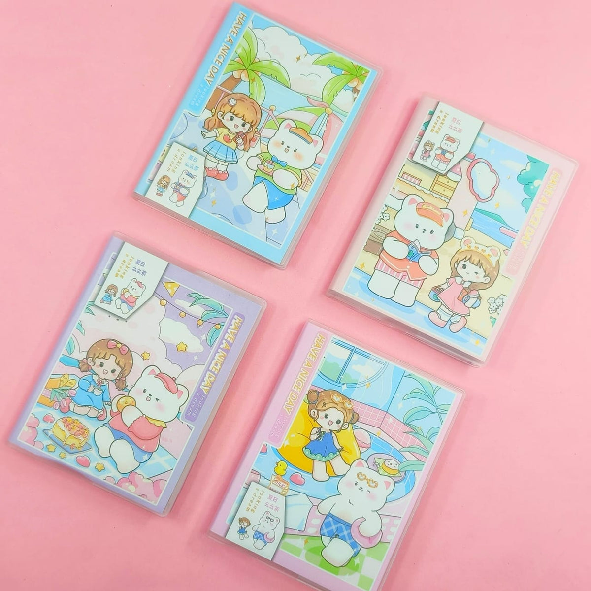 Kawai Girl &amp; Animal Mini - Notebook -/ Journal