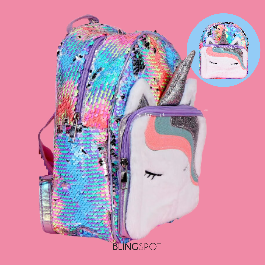 Holographic Unicorn Sequin - Backpack