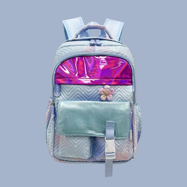 Bow & Stars Shiny Series Blue - Backpack