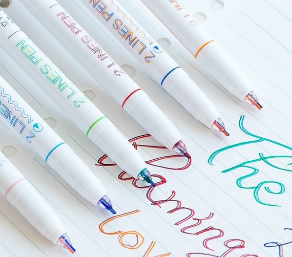 Double Lined - Pen Set Of 6