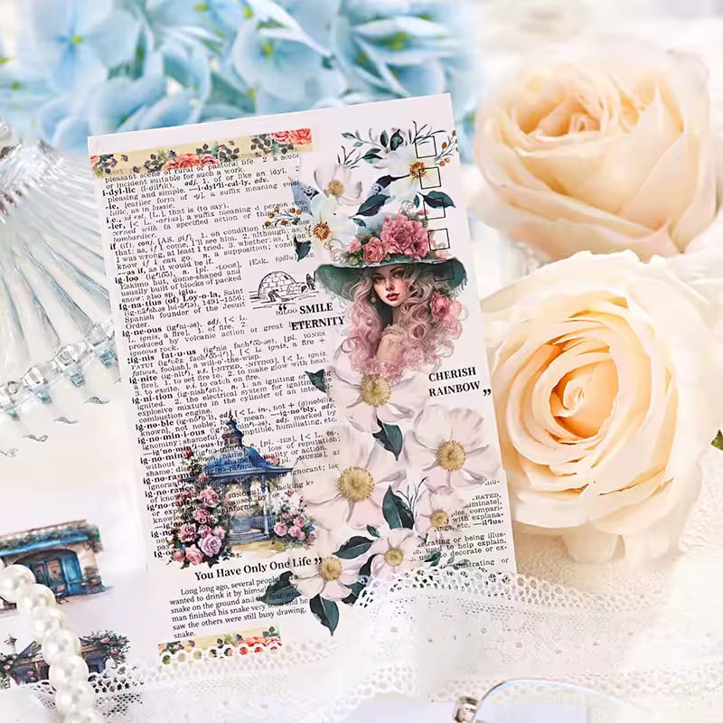 Wondering In The Old Days Notepad  - Stickers Pages Set Of 20