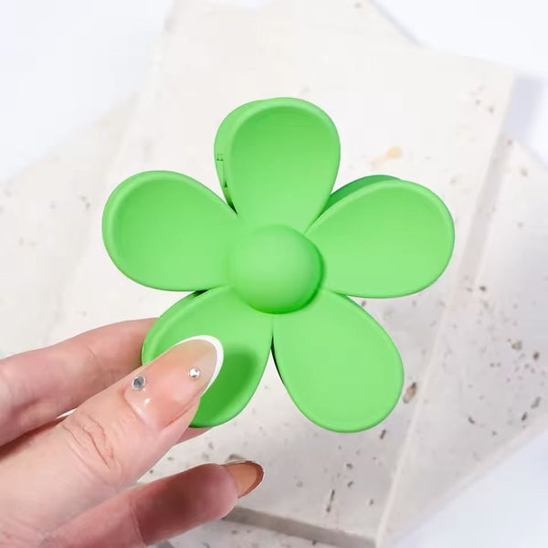 Green  Flower - Hair Claw