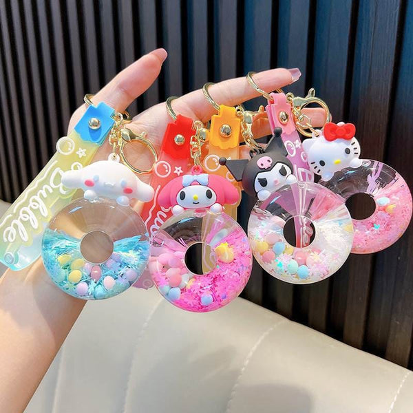 Donut Sanrio Characters Gold - Key Ring