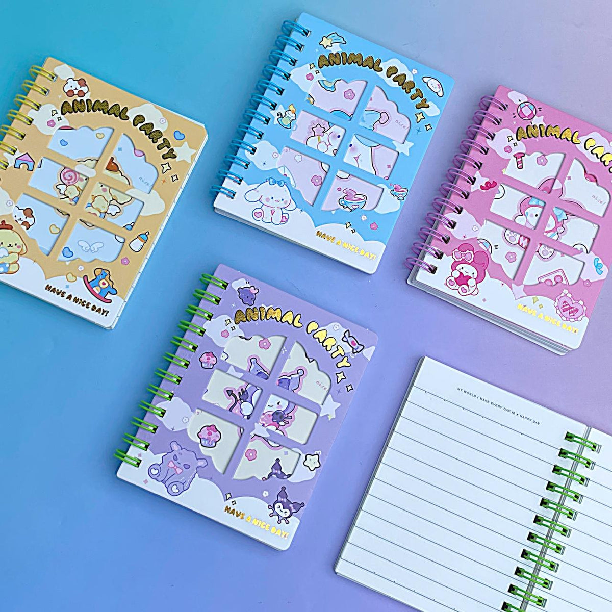 Magical Window Sanrio Characters Spiral  - Notebook  Journal