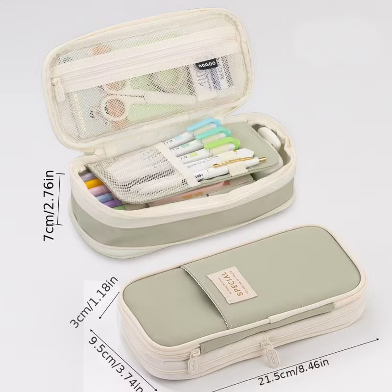 Macaron Color Stationery Organizer - Zipper Pouch