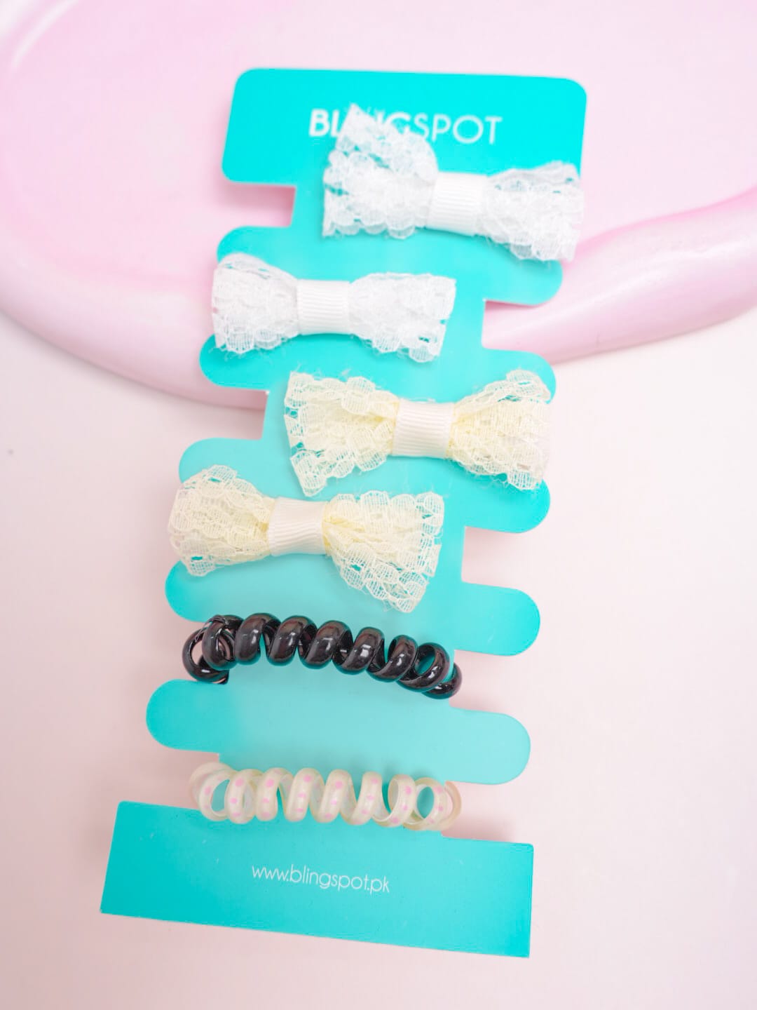 Pastel Bow Clips &amp; Hair Ties - Hair Accessories Style 22