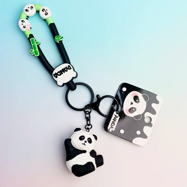 Jungle Panda Jet Black - Key Ring Style 2