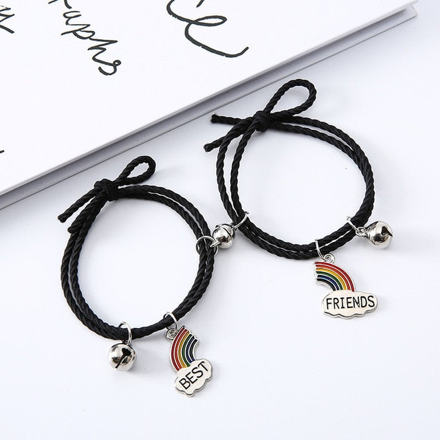 Rainbow Black ( Best Friend )  - Bracelet Set Of 2