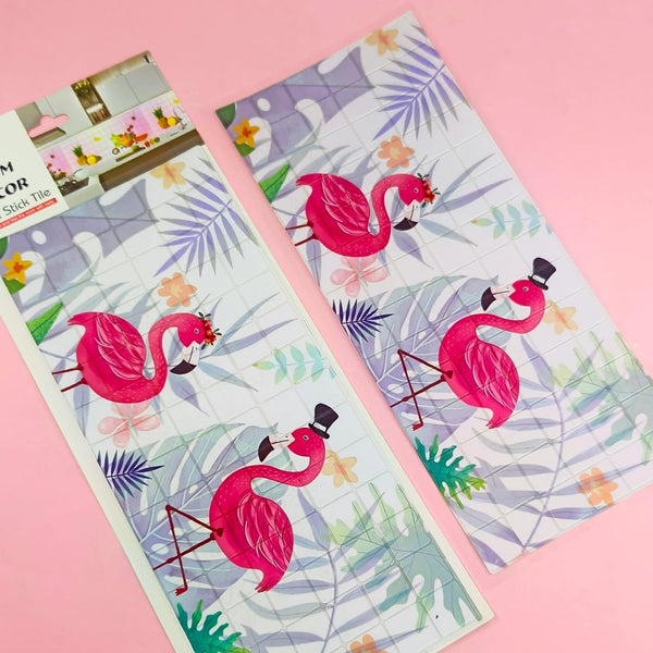 Tropical Flamingo Wall - Room Decor Sticker