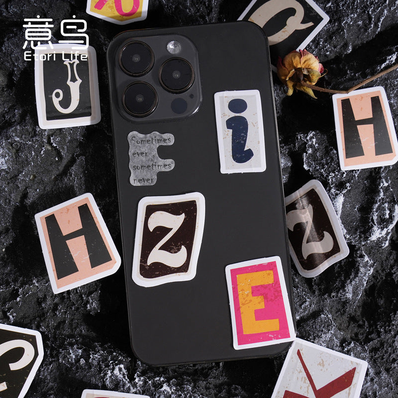 Retro Alphabet - Sticker