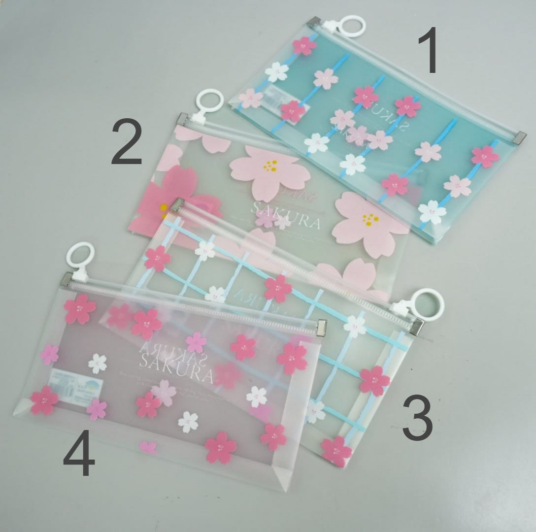 Sakura Flowers Transparent - Pouch