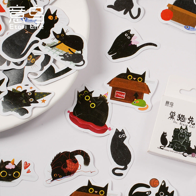 Mr Black Cat  - Sticker