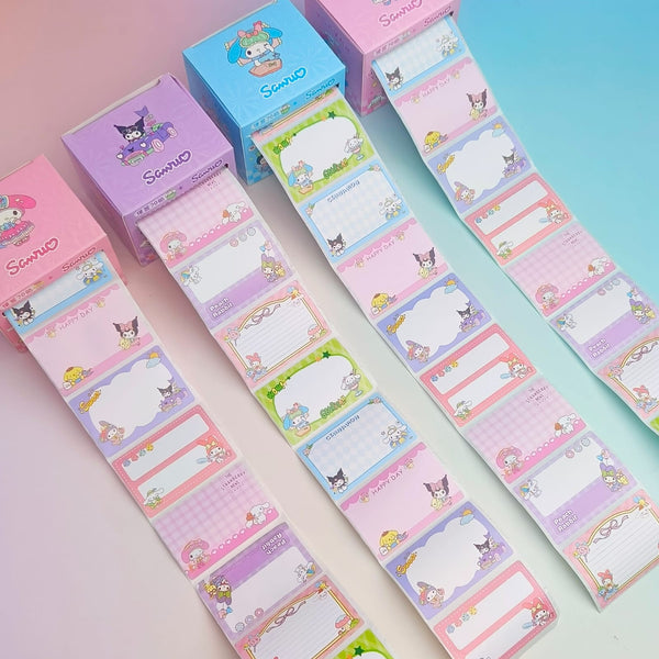 Sanrio Characters  Post It Notes  - Sticker Roll Box