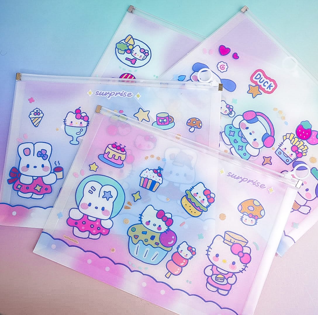 Hello Kitty &amp; Cute Animals - Document Folder / Pouch